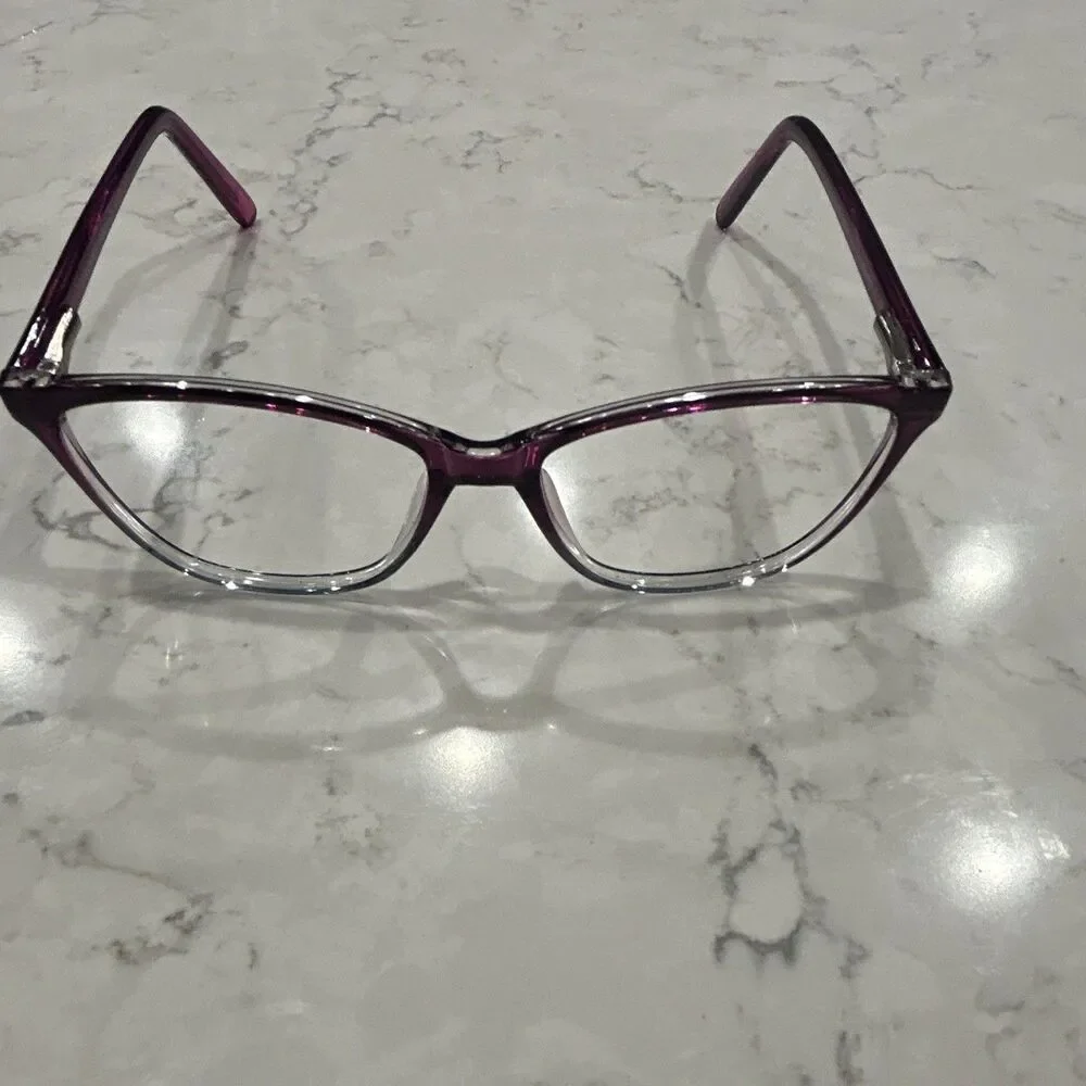 ClearVision SAD-16 Women’s Purple Cat Eye Full Rim Plastic Frame 54-16-140